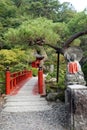 Oya ji temple garden bridge near Utsunomiya in Japan Royalty Free Stock Photo